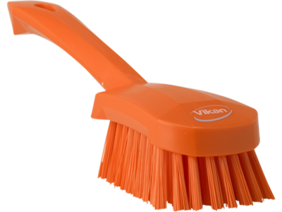 VIKAN HANDBORSTEL MET KORTE STEEL ORANJE