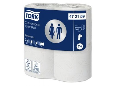TORK CONV TOILETPAPER 48R 198VEL 2LG WIT 472159