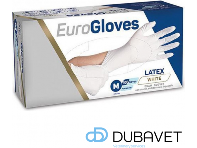 HANDSCHOEN LATEX EUROGLOVES S POEDERVRIJ 100ST