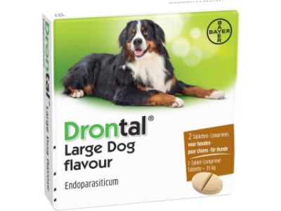 Drontal Large Dog Flavour 2 tabletten (Klein)