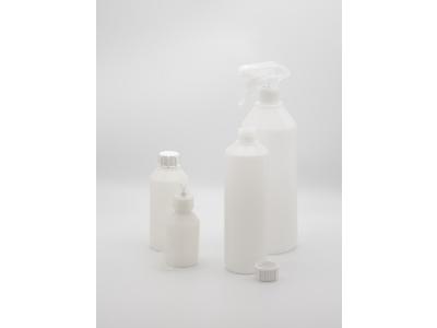 groepsfoto fles plastiek HDPE naturel