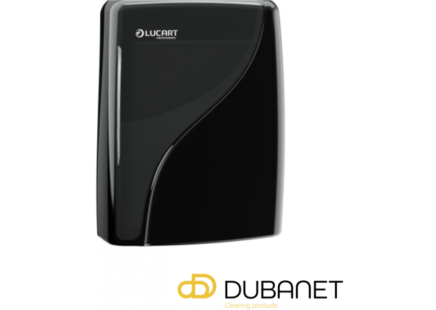 LUCART DISPENSER SLIM HANDDOEK ZWART 892985A