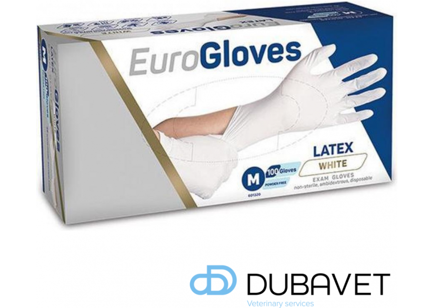 HANDSCHOEN LATEX EUROGLOVES S POEDERVRIJ 100ST