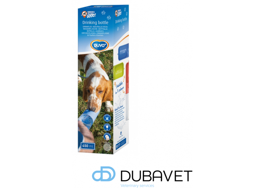 DRINKFLES BLAUW VOOR HONDEN 450ML (1)