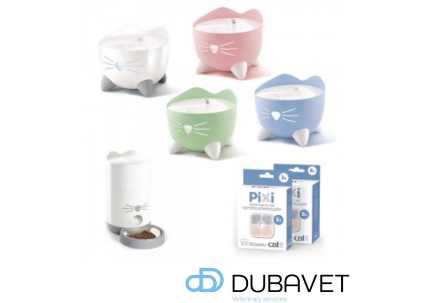 CA PIXI DRINKFONTEIN 20x20x17CM 1PC 2L WIT (1)